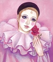 Mime With Rose Fine Art Print