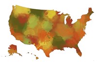 U.S.A. Map 10 Fine Art Print