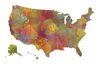 U.S.A. Map 11 Fine Art Print