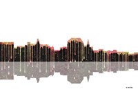 Augusta Maine Skyline BW 1 Fine Art Print