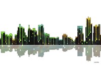 Detroit Michigan Skyline BW 1 Fine Art Print