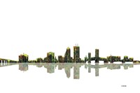 Jacksonville Florida Skyline BW 1 Fine Art Print