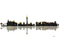 Las Vegas Nevada Skyline BW 1 Fine Art Print