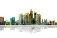 Los Angeles California Skyline BW 1 Fine Art Print