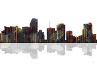 Miami Florida Skyline BW 1 Fine Art Print