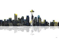 Seattle Washington Skyline BW 1 Fine Art Print