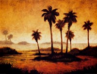 Sunset Palms I Fine Art Print