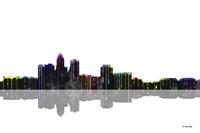 Des Moines Iowa Skyline BW 1 Fine Art Print