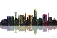 Lincoln Nebraska Skyline BW 1 Fine Art Print