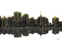 Oakland California Skyline BW 1 Fine Art Print