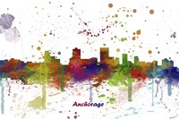 Anchorage Alaska Skyline Multi Colored 1 Fine Art Print