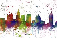 Atlanta Georgia skyline Multi Colored 1 Fine Art Print