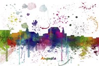 Augusta Maine Skyline Multi Colored 1 Fine Art Print