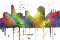 Cincinnati Ohio Skyline Multi Colored 1 Fine Art Print