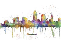 Cleveland Ohio Skyline Multi Colored 1 Fine Art Print
