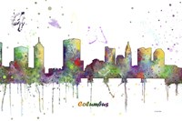 Columbus Ohio Skyline Multi Colored 1 Fine Art Print