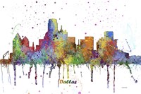 Dallas Texas Skyline Multi Colored 1 Fine Art Print