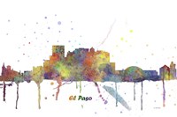 El Paso Texas Skyline Multi Colored 1 Fine Art Print