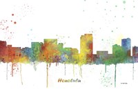 Honolulu Hawaii Skyline Fine Art Print