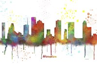 Houston Texas Skyline Multi Colored 1 Fine Art Print