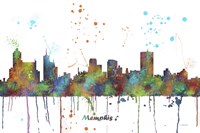 Memphis Tennessee Skyline Multi Colored 1 Fine Art Print
