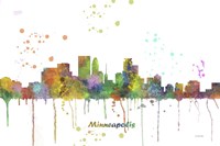 Minneapolis Minnesota Skyline Multi Colored 1 Fine Art Print