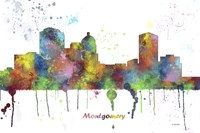 Montgomery Alabama Skyline Multi Colored 1 Fine Art Print