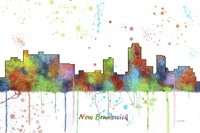 New Brunswick New Jersey Skyline Multi Colored 1 Fine Art Print