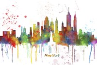 New York New York Skyline Multi Colored 1 Fine Art Print