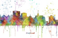 Oakland California Skyline Multi Colored 1 Fine Art Print