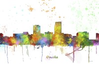 Omaha Nebraska Skyline Multi Colored 1 Fine Art Print
