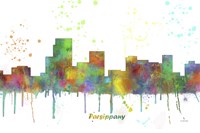 Parsippany New Jersey Skyline Multi Colored 1 Fine Art Print