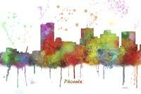 Phoenix Arizona Skyline Multi Colored 1 Fine Art Print