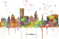Providence Rhode Island Skyline Multi Colored 1 Fine Art Print