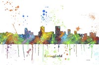 Springfield Illinois Skyline Multi Colored 1 Fine Art Print