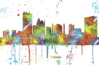 Toledo Ohio Skyline Multi Colored 1 Fine Art Print