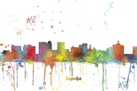 Topeka Kansas Skyline Multi Colored 1 Fine Art Print