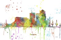 Tucson Arizona Skyline Multi Colored 1 Fine Art Print