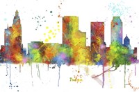 Tulsa Oklahoma Skyline Multi Colored 1 Fine Art Print