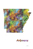 Arkansas State Map 1 Fine Art Print