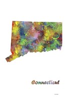Connecticut State Map 1 Fine Art Print