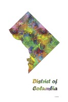 District of Columbia State Map 1 Fine Art Print