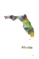 Florida State Map 1 Fine Art Print