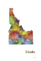 Idaho State Map 1 Fine Art Print