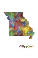 Missouri State Map 1 Fine Art Print