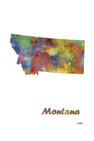 Montana State Map 1 Fine Art Print