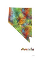 Nevada State Map 1 Fine Art Print