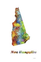 New Hampshire State Map 1 Fine Art Print