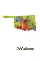 Oklahoma State Map 1 Fine Art Print