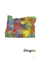 Oregon State Map 1 Fine Art Print